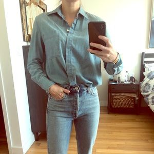Vince Denim button down shirt!